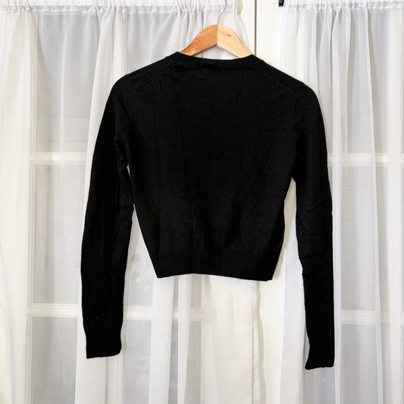 Aritzia Sunday Best Heart Wool Blend Crewneck Cropped Sweater Size XS - Picture 4 of 6